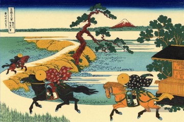  ukiyo - Die Felder von Sekiya am Fluss sumida 1831 Katsushika Hokusai Ukiyoe